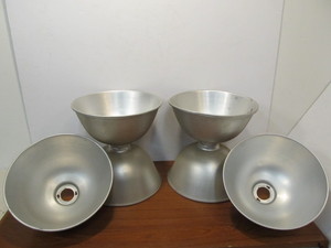 lot 49 image: Matching Set of 6 Vintage Industrial Aluminum Lamp Shades