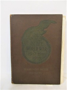 lot 57 image: Antique WW1 Washington County MN - In The World War Book.