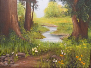 lot 65 image: Nancy Toney Original Landscape Nature Oil on Canvas Signed