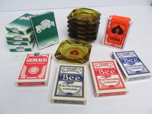 lot 91 image: Vintage Casino Playing Cards & Ashtrays - Including The Sahara Las Vegas