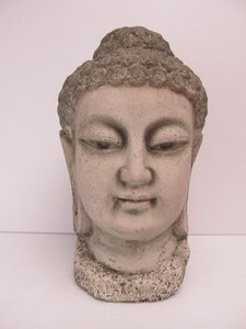 lot 125 image: Life-Size Buddha Bust Head Statue