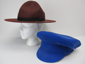 lot 139 image: Vintage Highway Patrol Hat & London Underground Cap