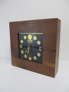 lot 201 image: Vintage UNION 76 Advertising Clock in Custom Wood Case