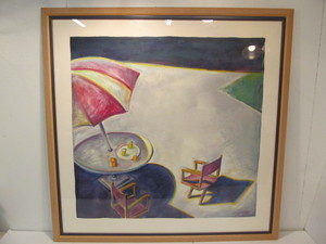 lot 193 image: LARGE Framed Signed Summertime Scene Original Artwork