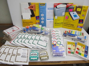 lot 179 image: Large Lot of Brand New Office Supplies Labels etc
