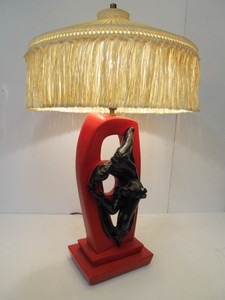 lot 208 image: Great Vintage 1950s Rock-O-Stone Sculptural Mid Century Table Lamp