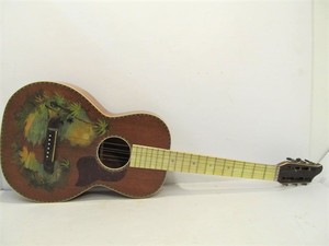 lot 230 image: Original 1920s Era Hawaiian Style Acoustic Parlor Guitar