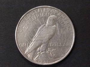 lot 76 image: 1923 D Peace Silver Dollar...
