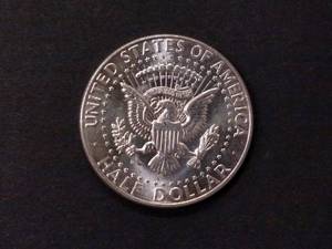 lot 108 image: 1964 D AU Kennedy Silver Half Dolla...