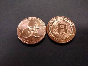 lot 133 image: (2) One Ounce .999 Copper Coins...