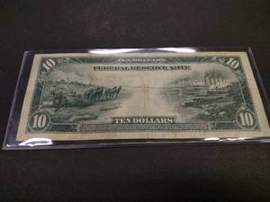 lot 135 image: 1914 Large Size Ten Dollar Federal ...