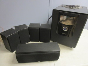 lot 114 image: KINETIC SURROUND RECEIVER AND AMPLIFIER, WITH SPEAKERS