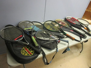 lot 167 image: ASSORTED PRINCE AND WILSON TENNIS RACKETS, INCLUDING PRINCE GRAPHITE OVERSIZE
