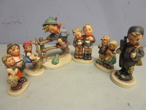 lot 174 image: VINTAGE HUMMEL AND GOEBEL GERMAN FIGURINES
