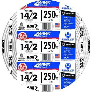 Southwire 250 ft. 142 Solid Romex ...