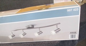 Hampton Bay 4-Light Brushed Steel W...