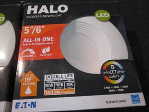 2 Halo RL 5 in. and 6 in. White Int...