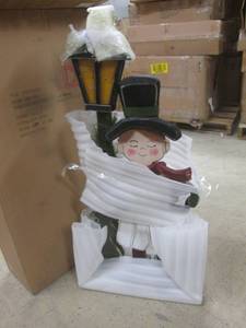 Wooden Caroler with Accordion open ...