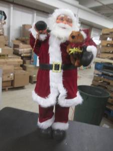 Jolly Animated Santa with Bear open...