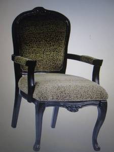 Leopard Print Carved Chair open box...
