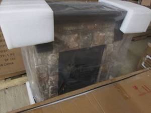 Faux Stone Fireplace open box Retai...