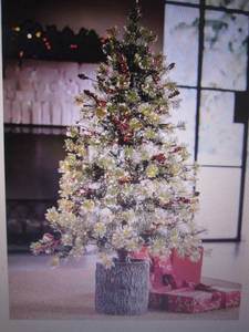 4-Ft. Prelit Tree with Trunk Pot op...