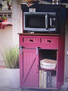 Barn Door Microwave Cart open box R...