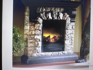 Faux Stone Fireplace open box Retai...