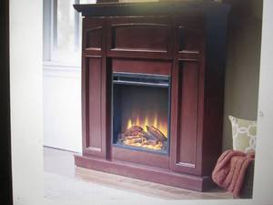 Electric Storage Fireplace with Cor...