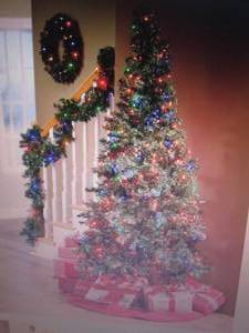 Prelit Tree, Wreath and Garland Set...
