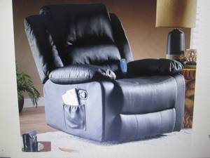 Overstuffed Recliner with Massage o...
