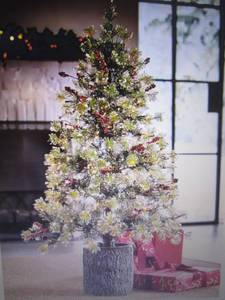 4-Ft. Prelit Tree with Trunk Pot op...