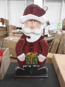 Chunky Wood Cutouts Mr. Claus open ...