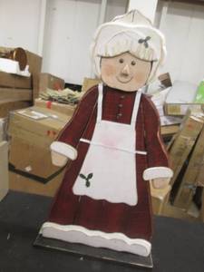 Chunky Wood Cutouts Mr. Claus open ...
