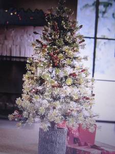 4-Ft. Prelit Tree with Trunk Pot op...
