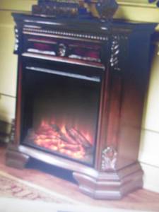 Carved Petite Fireplace cabinet onl...