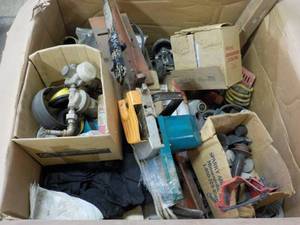 lot 31 image: Large box of Tools Etc. see all pi...