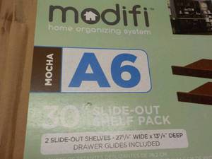 lot 221 image: Closet Maid Top Shelf Kit Dark Cher...