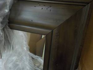lot 257 image: 30 x 42 Wood Framed Bevel Mirror...