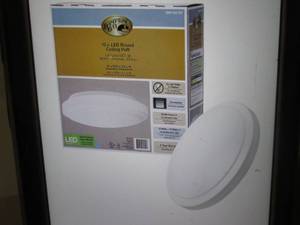 lot 2 image: Lot of 2 12 White Round LED Flush ...