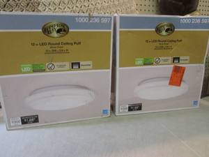 lot 3 image: Lot of 2 12 White Round LED Flush ...