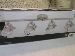 lot 7 image: Samara 4-Light Brushed Nickel Track...