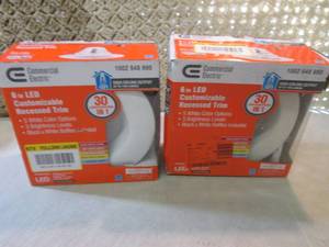 lot 45 image: Lot of 2 6 LED Customizable Recess...