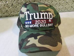 lot 83 image: Camo Trump 2020 No More BS Cap with...