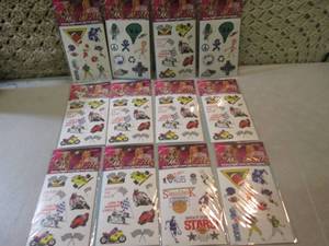 lot 89 image: 12 Packs of Assorted Temporary Tran...