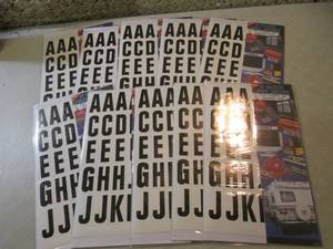 lot 90 image: 10 Packs of 2 Block Vinyl Letters ...