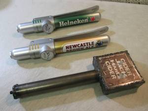 lot 133 image: Lot of 3 Beer Tap Handles  ...
