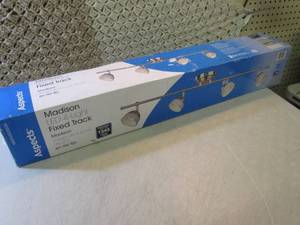 lot 179 image: Madison 3 ft 4-Light Satin Nickel L...