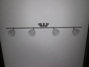 lot 182 image: Madison 3 ft 4-Light Satin Nickel L...