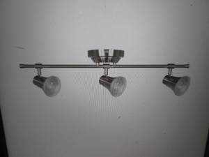lot 184 image: Solo 2 ft 3-Light Satin Nickel LED ...